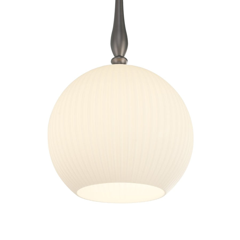 Artcraft Kate 1 Light 24" Pendant, Graphite/Acid Opal