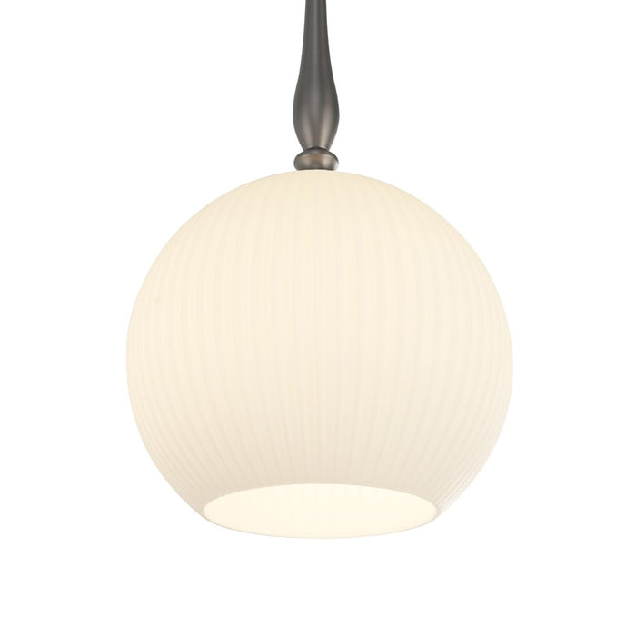 Artcraft Kate 1 Light 24" Pendant, Graphite/Acid Opal