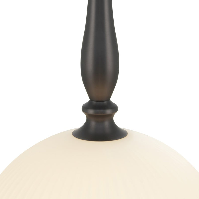 Artcraft Kate 1 Light 24" Pendant, Graphite/Acid Opal