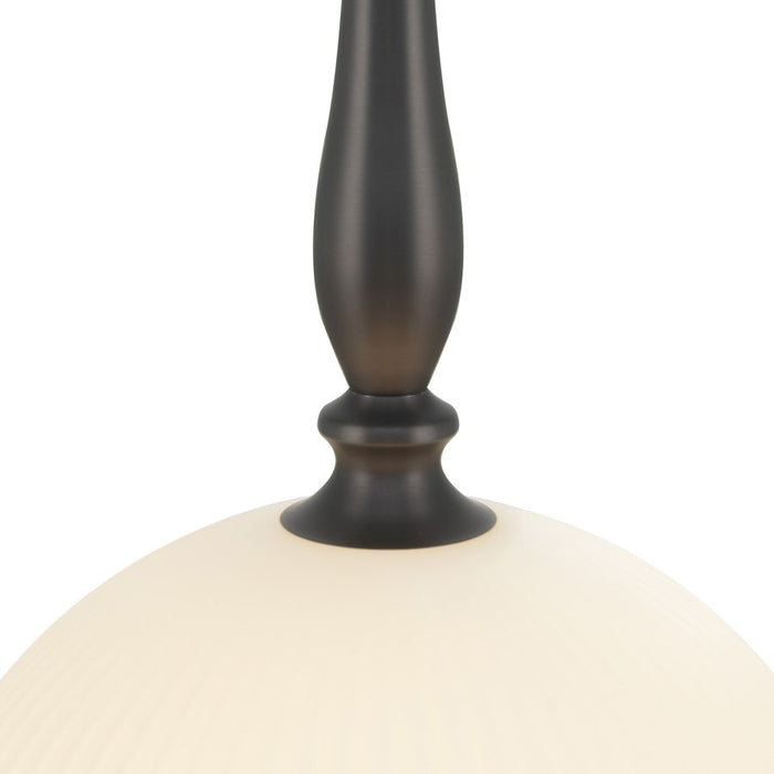 Artcraft Kate 1 Light 24" Pendant, Graphite/Acid Opal