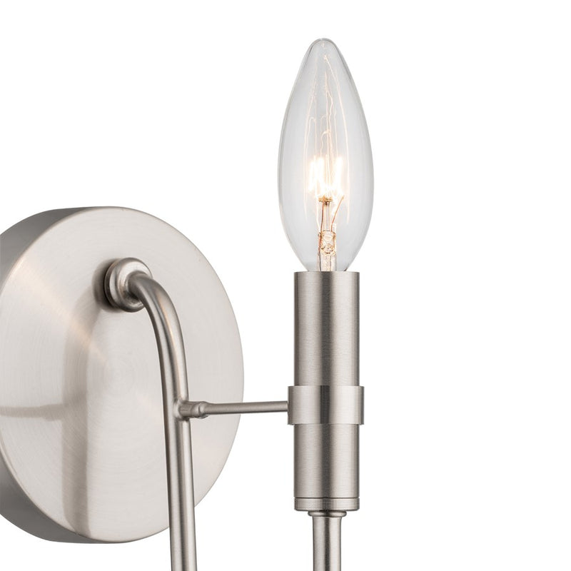 Artcraft Foundry 1 Light Wall Sconce, Brushed Nickel