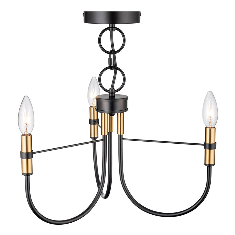 Artcraft Foundry 3 Light Pendant, Black