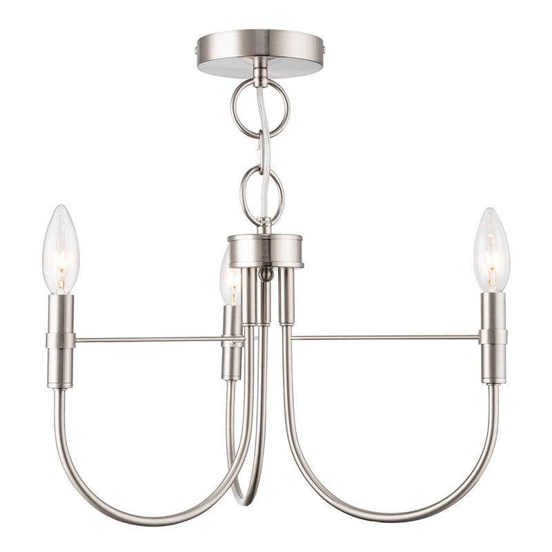 Artcraft Foundry 3 Light Pendant, Brushed Nickel
