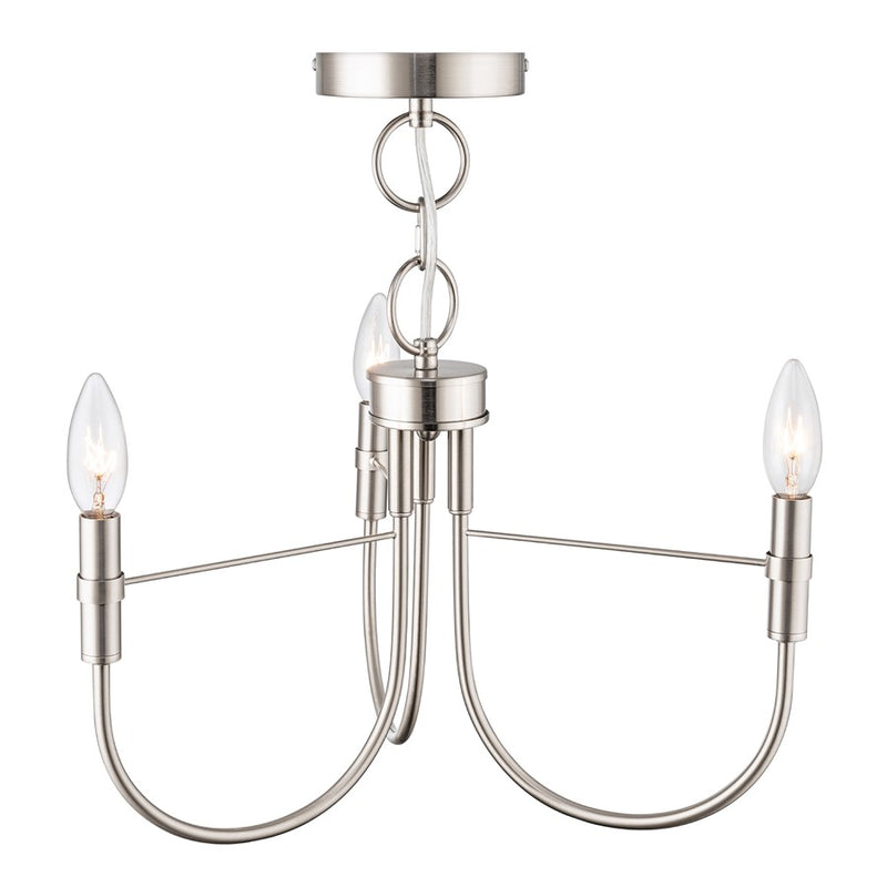 Artcraft Foundry 3 Light Pendant, Brushed Nickel