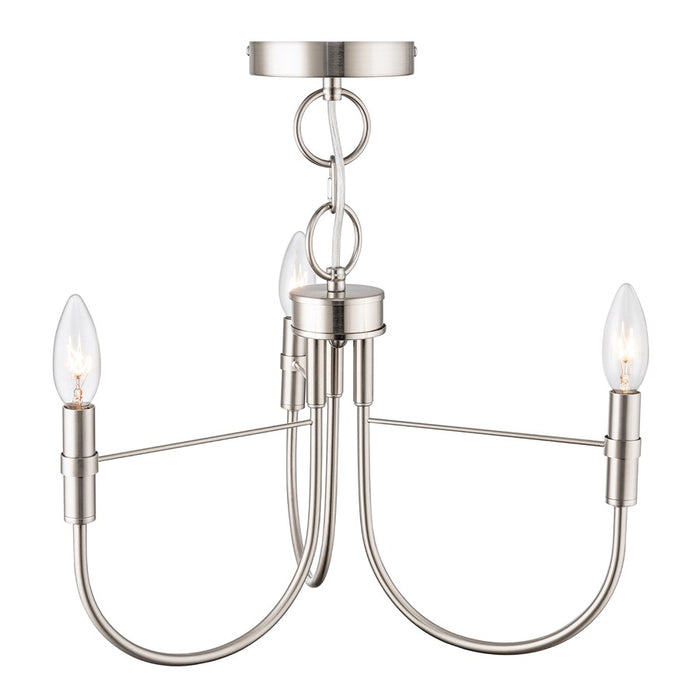Artcraft Foundry 3 Light Pendant, Brushed Nickel