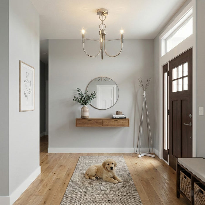 Artcraft Foundry 3 Light Pendant, Brushed Nickel