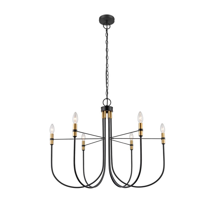 Artcraft Foundry 6 Light Chandelier, Black