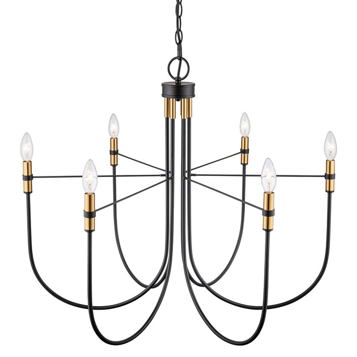 Artcraft Foundry 6 Light Chandelier, Black