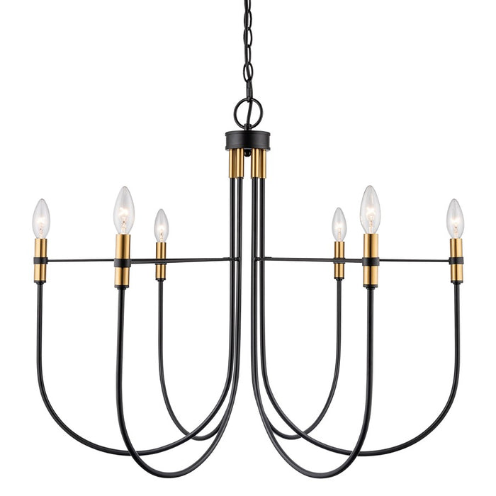 Artcraft Foundry 6 Light Chandelier, Black