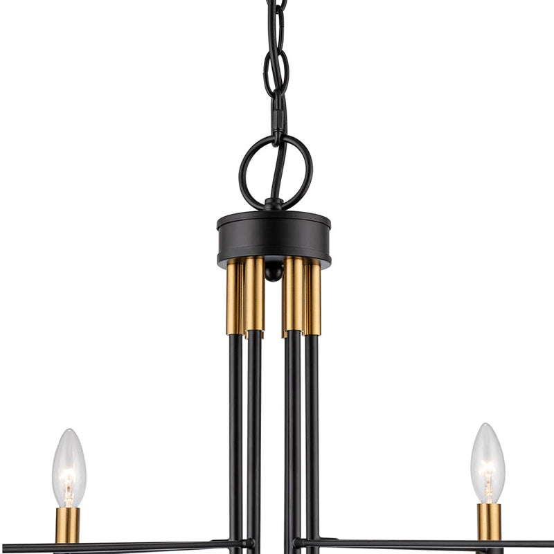 Artcraft Foundry 6 Light Chandelier, Black