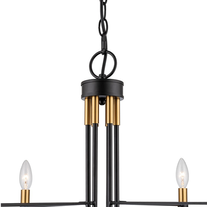 Artcraft Foundry 6 Light Chandelier, Black