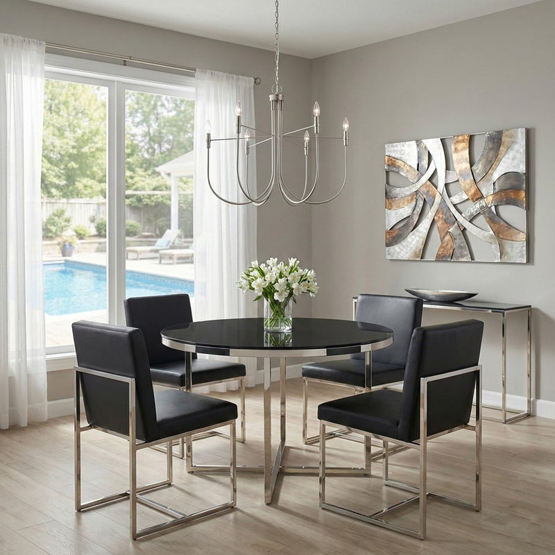 Artcraft Foundry 6 Light Chandelier, Brushed Nickel