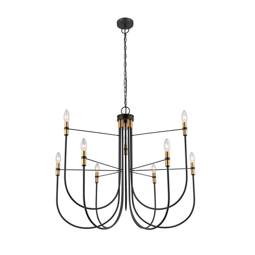 Artcraft Foundry 9 Light Chandelier, Black