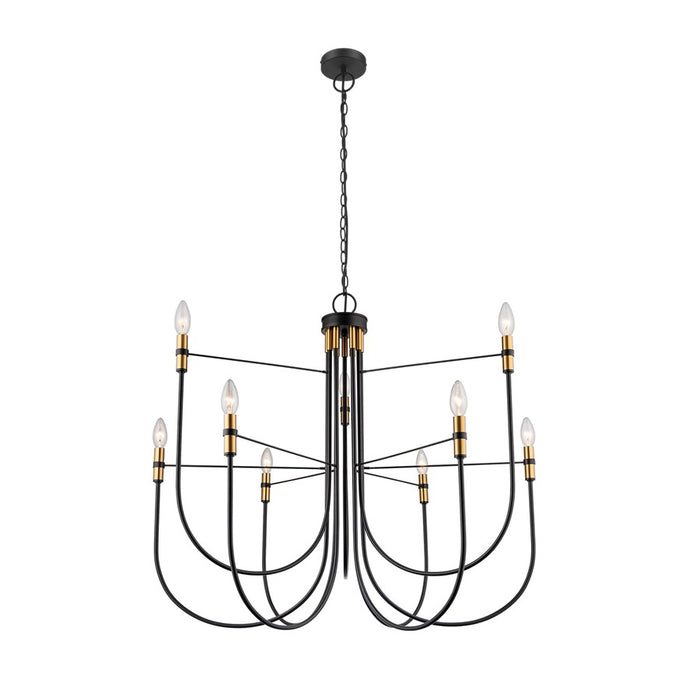 Artcraft Foundry 9 Light Chandelier, Black