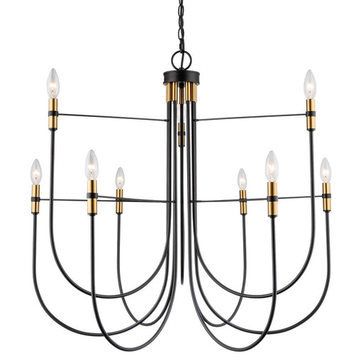 Artcraft Foundry 9 Light Chandelier, Black