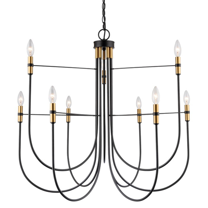 Artcraft Foundry 9 Light Chandelier, Black