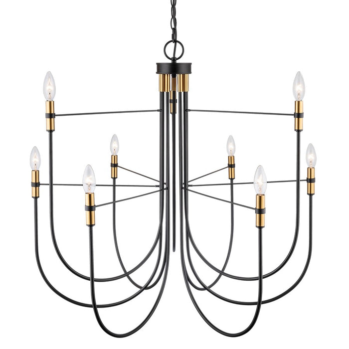 Artcraft Foundry 9 Light Chandelier, Black