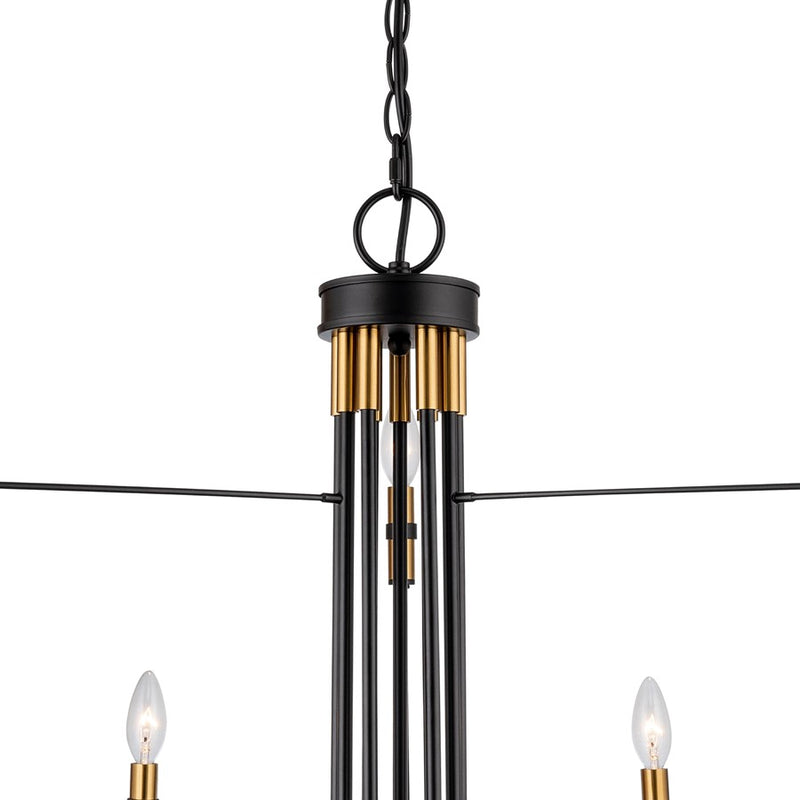Artcraft Foundry 9 Light Chandelier, Black