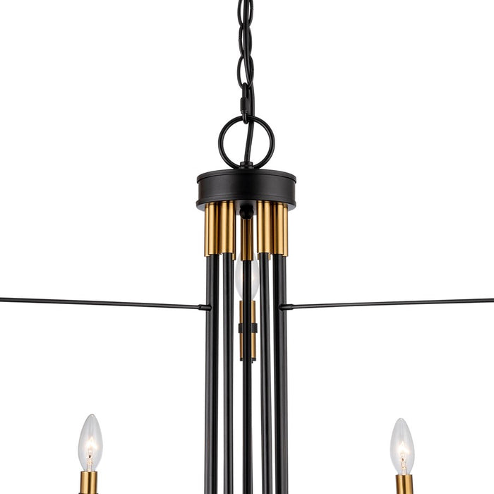 Artcraft Foundry 9 Light Chandelier, Black