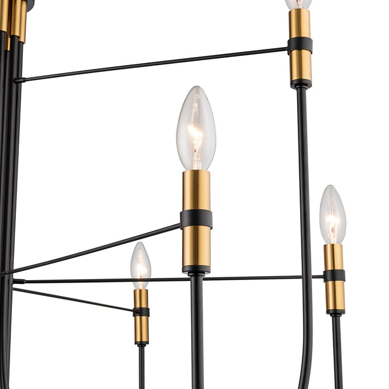 Artcraft Foundry 9 Light Chandelier, Black