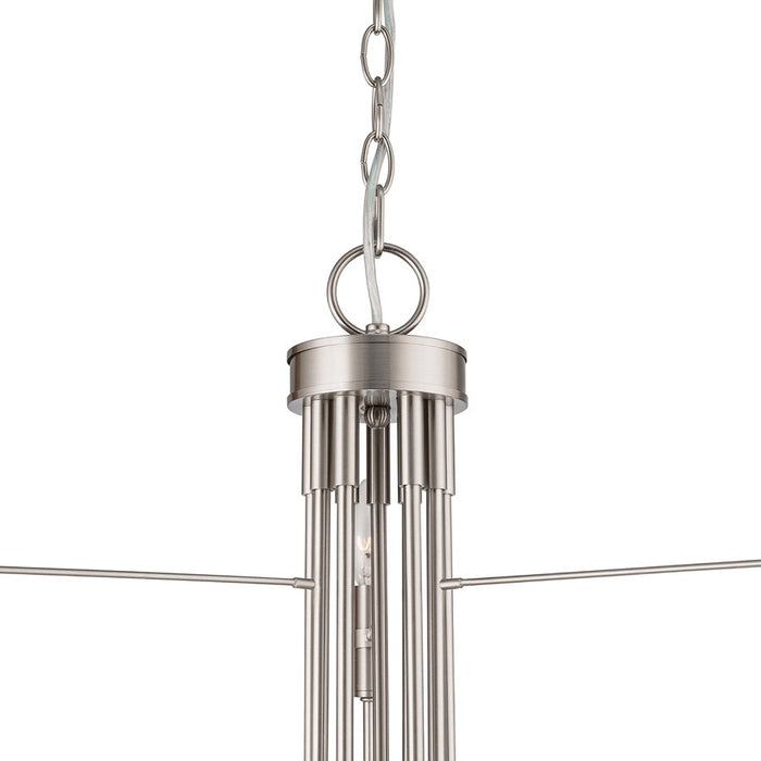 Artcraft Foundry 9 Light Chandelier, Brushed Nickel