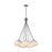 Artcraft Moonlight 12 Light Pendant, Satin Nickel/White/Clear