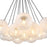 Artcraft Moonlight 12 Light Pendant, Satin Nickel/White/Clear
