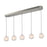 Artcraft Moonlight 5 Light Pendant, Satin Nickel/White/Clear