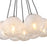 Artcraft Moonlight 7 Light Pendant, Satin Nickel/White/Clear