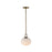 Artcraft Velora 1Lt LED Pendant, Legacy Brass/White Swirl