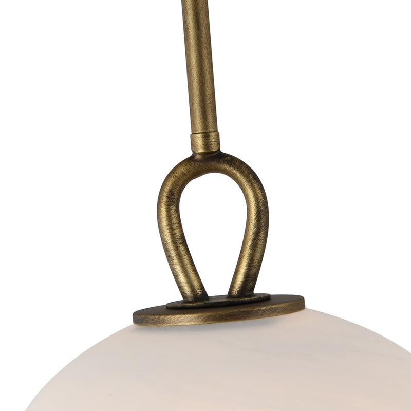 Artcraft Velora 1Lt LED Pendant, Legacy Brass/White Swirl