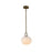 Artcraft Velora 1Lt LED Pendant, Legacy Brass/White Swirl