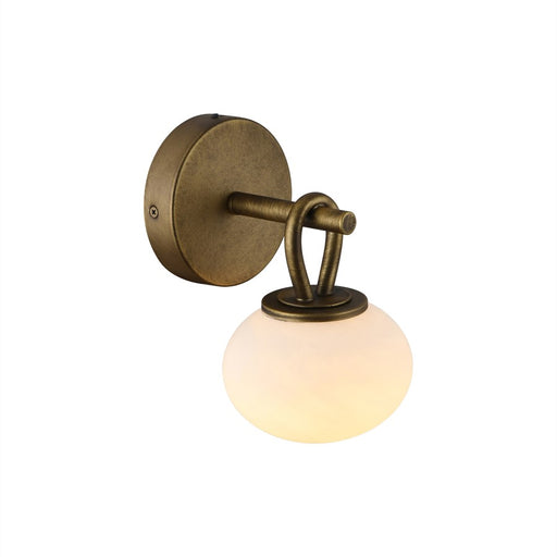 Artcraft Velora 1Lt LED Wall Sconce, Legacy Brass/White Swirl