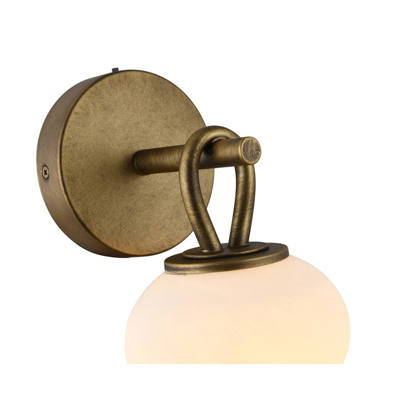 Artcraft Velora 1Lt LED Wall Sconce, Legacy Brass/White Swirl
