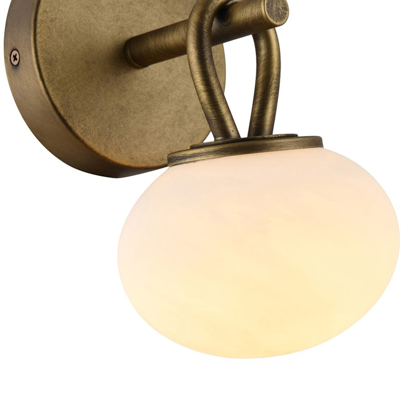 Artcraft Velora 1Lt LED Wall Sconce, Legacy Brass/White Swirl