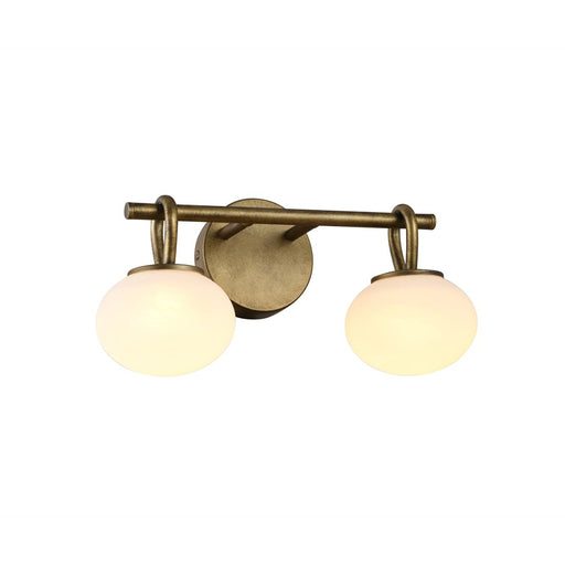 Artcraft Velora 2Lt LED Wall Sconce, Legacy Brass/White Swirl