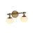 Artcraft Velora 2Lt LED Wall Sconce, Legacy Brass/White Swirl