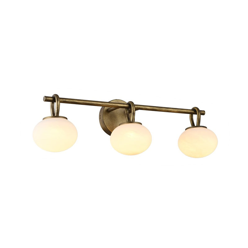 Artcraft Velora 3Lt LED Wall Sconce, Legacy Brass/White Swirl