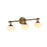 Artcraft Velora 3Lt LED Wall Sconce, Legacy Brass/White Swirl