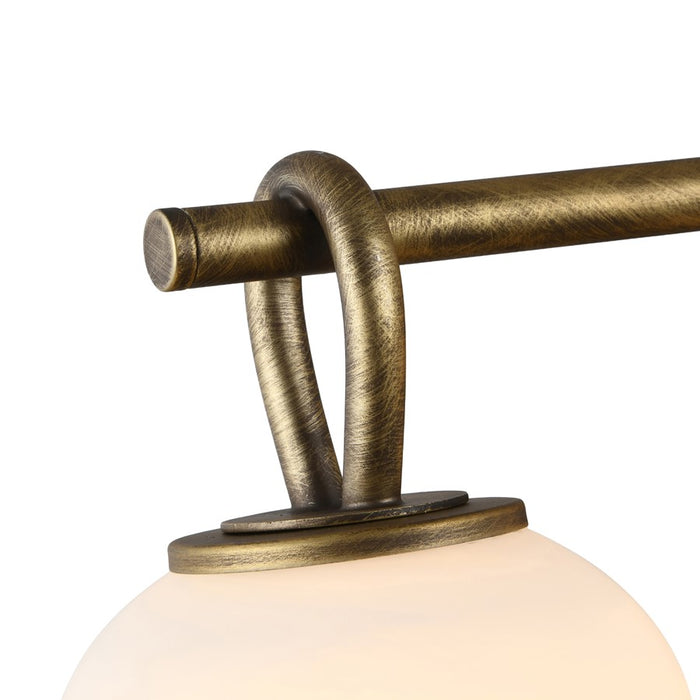 Artcraft Velora 3Lt LED Wall Sconce, Legacy Brass/White Swirl