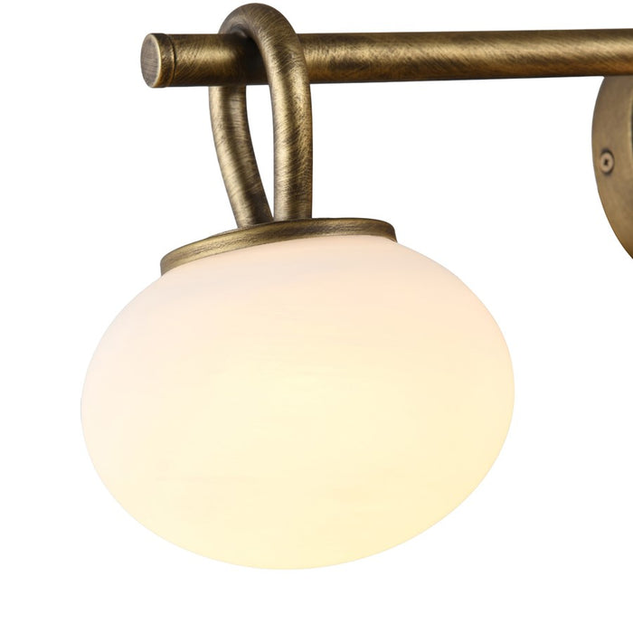 Artcraft Velora 3Lt LED Wall Sconce, Legacy Brass/White Swirl