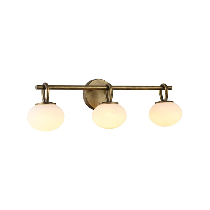 Artcraft Velora 3Lt LED Wall Sconce, Legacy Brass/White Swirl