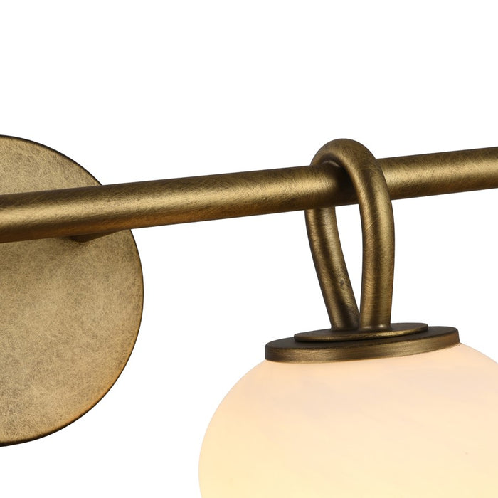 Artcraft Velora 4Lt LED Wall Sconce, Legacy Brass/White Swirl