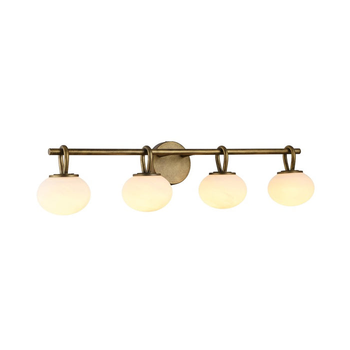 Artcraft Velora 4Lt LED Wall Sconce, Legacy Brass/White Swirl
