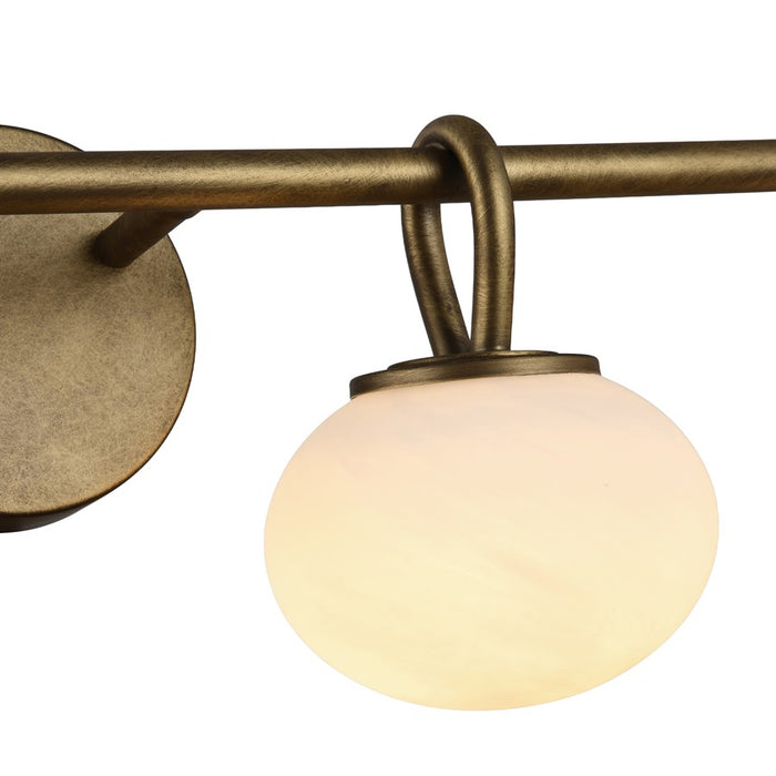 Artcraft Velora 4Lt LED Wall Sconce, Legacy Brass/White Swirl