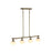 Artcraft Velora 4Lt LED 35" Pendant, Legacy Brass/White Swirl