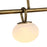 Artcraft Velora 4Lt LED 35" Pendant, Legacy Brass/White Swirl