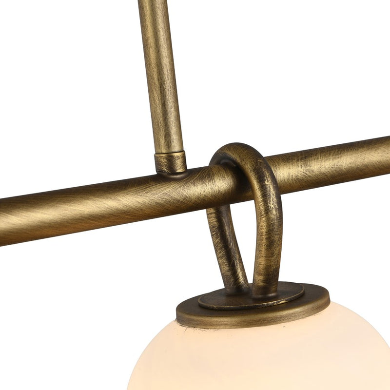 Artcraft Velora 4Lt LED 35" Pendant, Legacy Brass/White Swirl