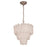 Artcraft Serena 5 Light Chandelier, Satin Nickel/White