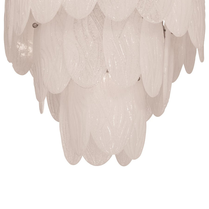 Artcraft Serena 5 Light Chandelier, Satin Nickel/White